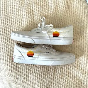 Vans with embroidered sun detail